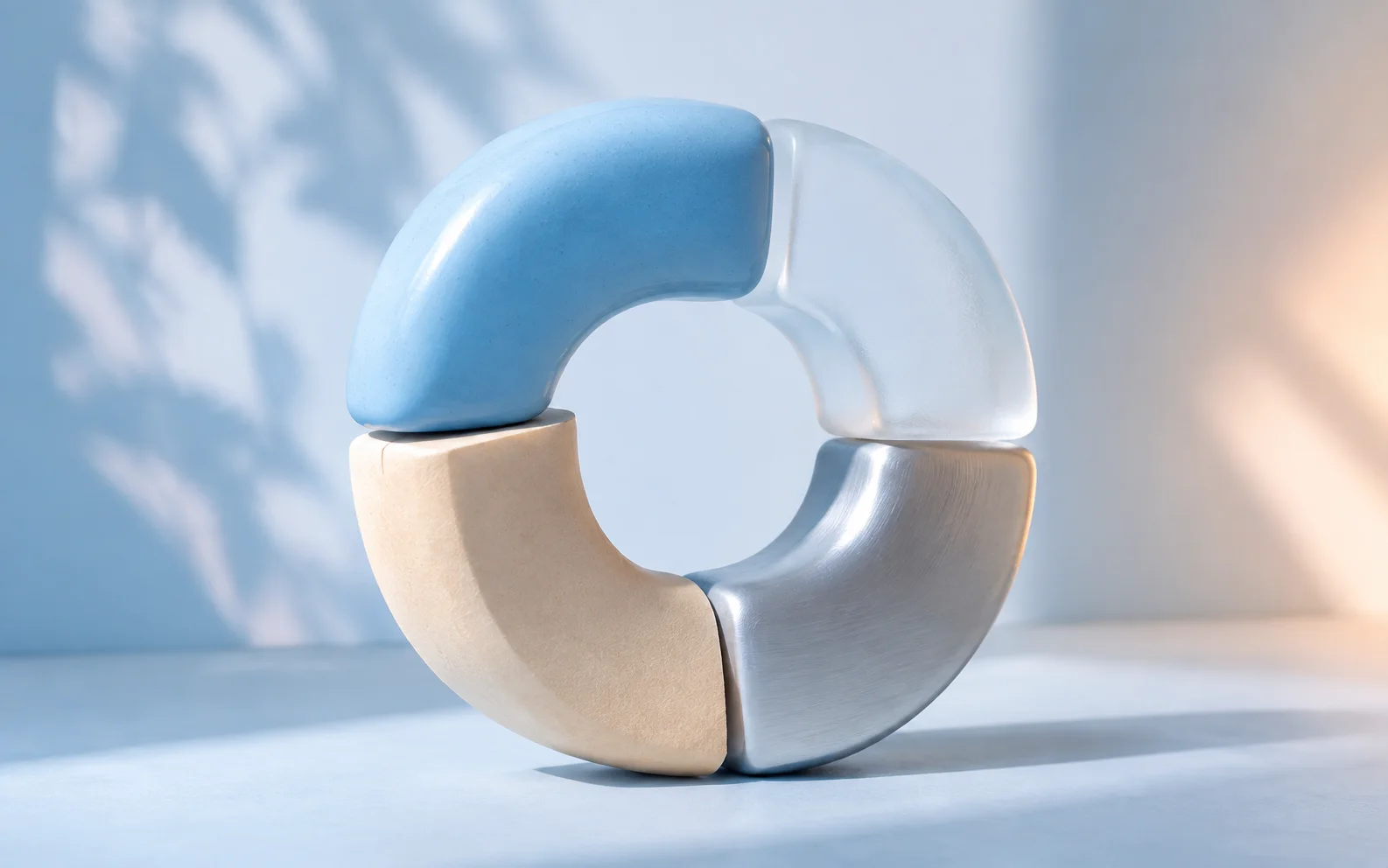 TacticSpace: ceramic, glass, metal and paper forming an open passage